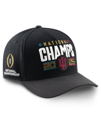 Men's Black/Anthracite Indiana Hoosiers 2025 College Football Playoff National Champions Locker Room Rise Structured Hat