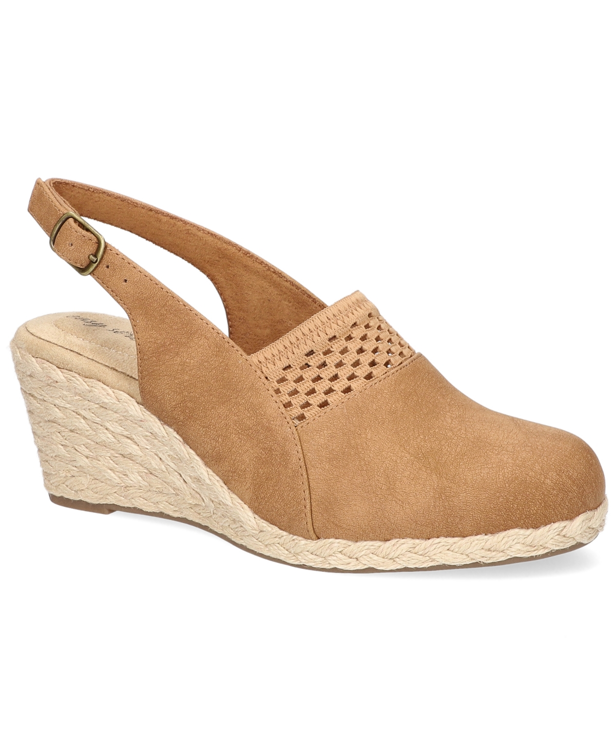 Easy Street Women's Aloha Espadrille Wedge Sandals - Tan