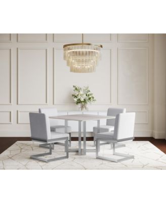 Emila 5-Pc. Dining Set (Square Table & 4 Chairs), Created for Macy's