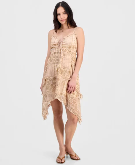 Petite Bandana Print Mini Dress - Buttercup Patch