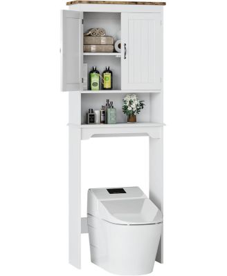 66.3" h Bathroom Cabinet with Double Doors and Adjustable Shelves, Small Bathrooms