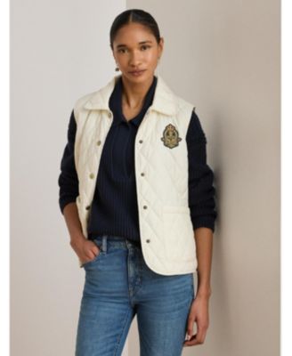Women's Crest Patch Diamond Quilted Vest