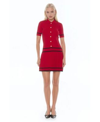 Women's Lucinda Fully Knit Collared Short Sleeve Dress