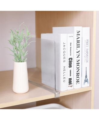 6 Clear Shelf Dividers - Great Organizer for Clothes, Linens, Purse Separators, Kitchen Cabinets & More