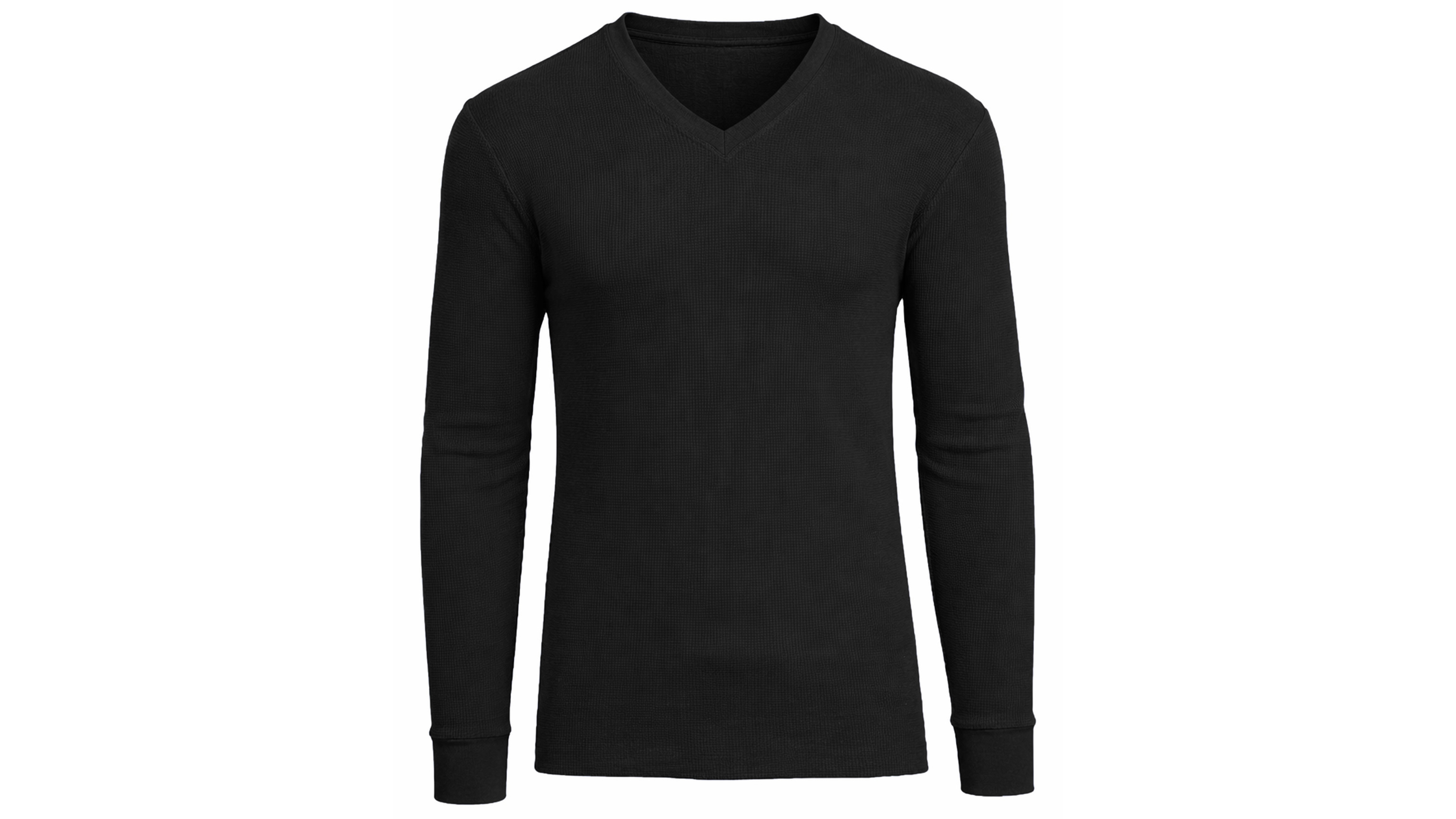 Galaxy By Harvic Men's Long-Sleeve Waffle-Knit V-Neck Thermal T-Shirt