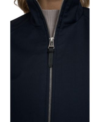 Women's Pinstripe Rain Bomber Jacket