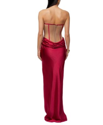 Women's Regal Rising Satin Maxi Dress