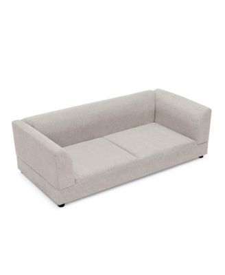 Oversized Pet Sofa for Medium/Large Dogs, Beige, 56.5"26"17" - Backrest, Armrests, Soft Cushion