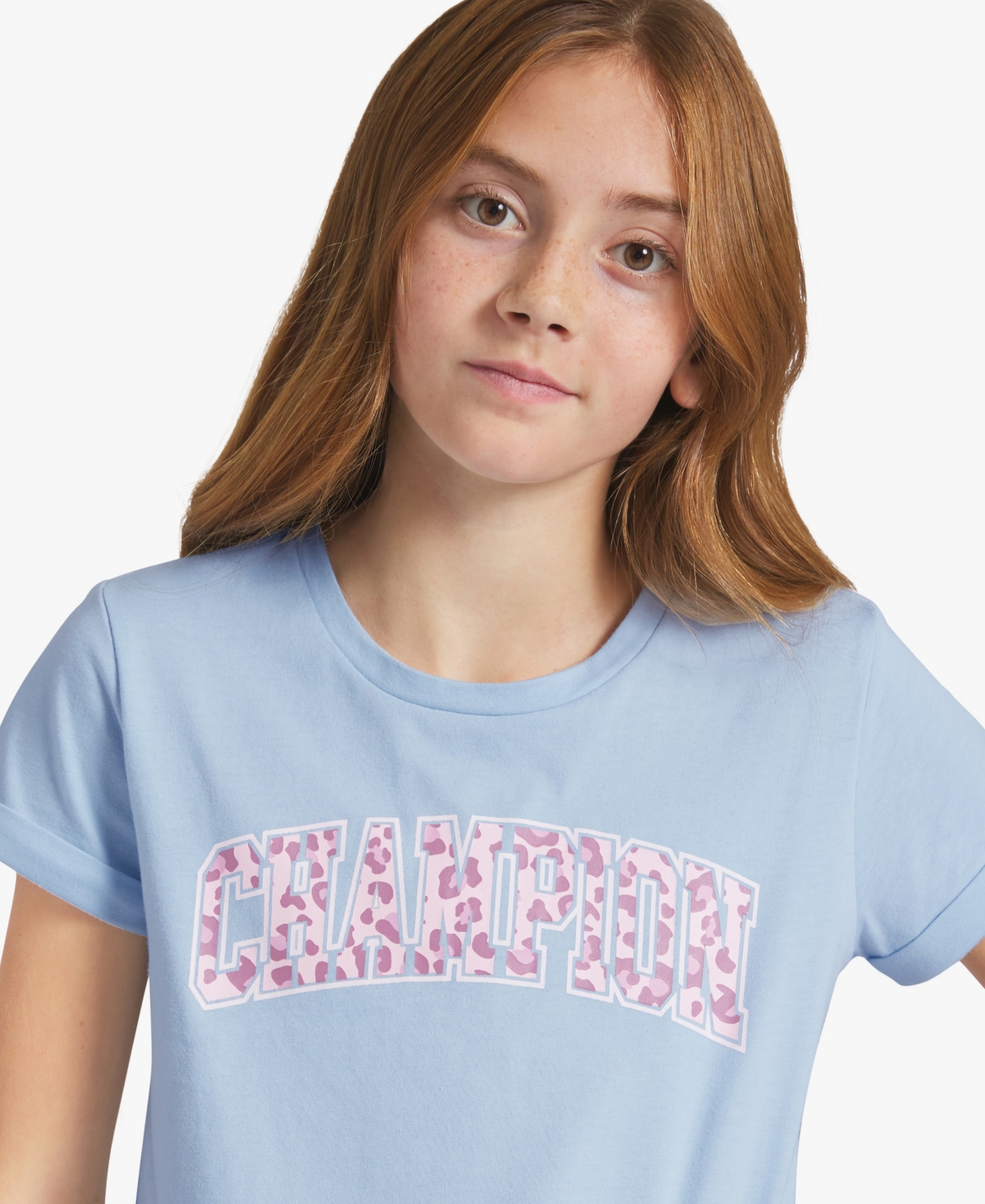 Champion Girls' 7-16 Tie-Front Crewneck T-Shirt