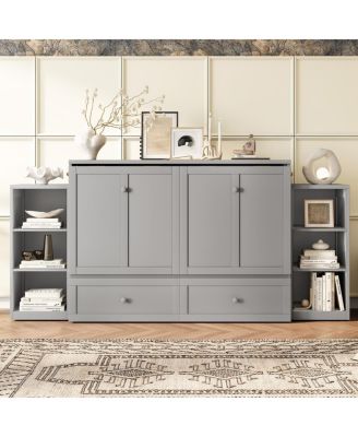 Murphy bed with storage drawers & shelves