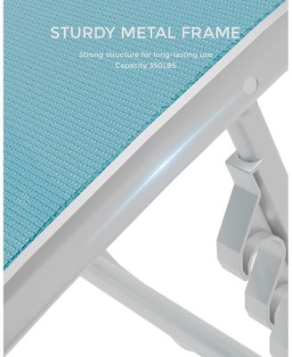 Couple of Heavy-Duty Patio Chaise Lounge Chairs - Adjustable Aluminum Frame - Perfect Addition to Any Outdoor Space