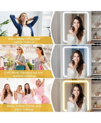 Vanity Desk Lights and Power Outlets - Makeup Table Charging Station for Bedrooms, Apartments, Easy to Assemble