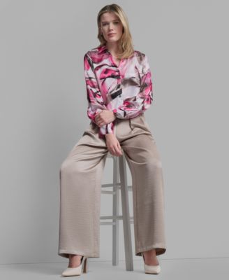 Women's Button-Down Abstract Print Shirt