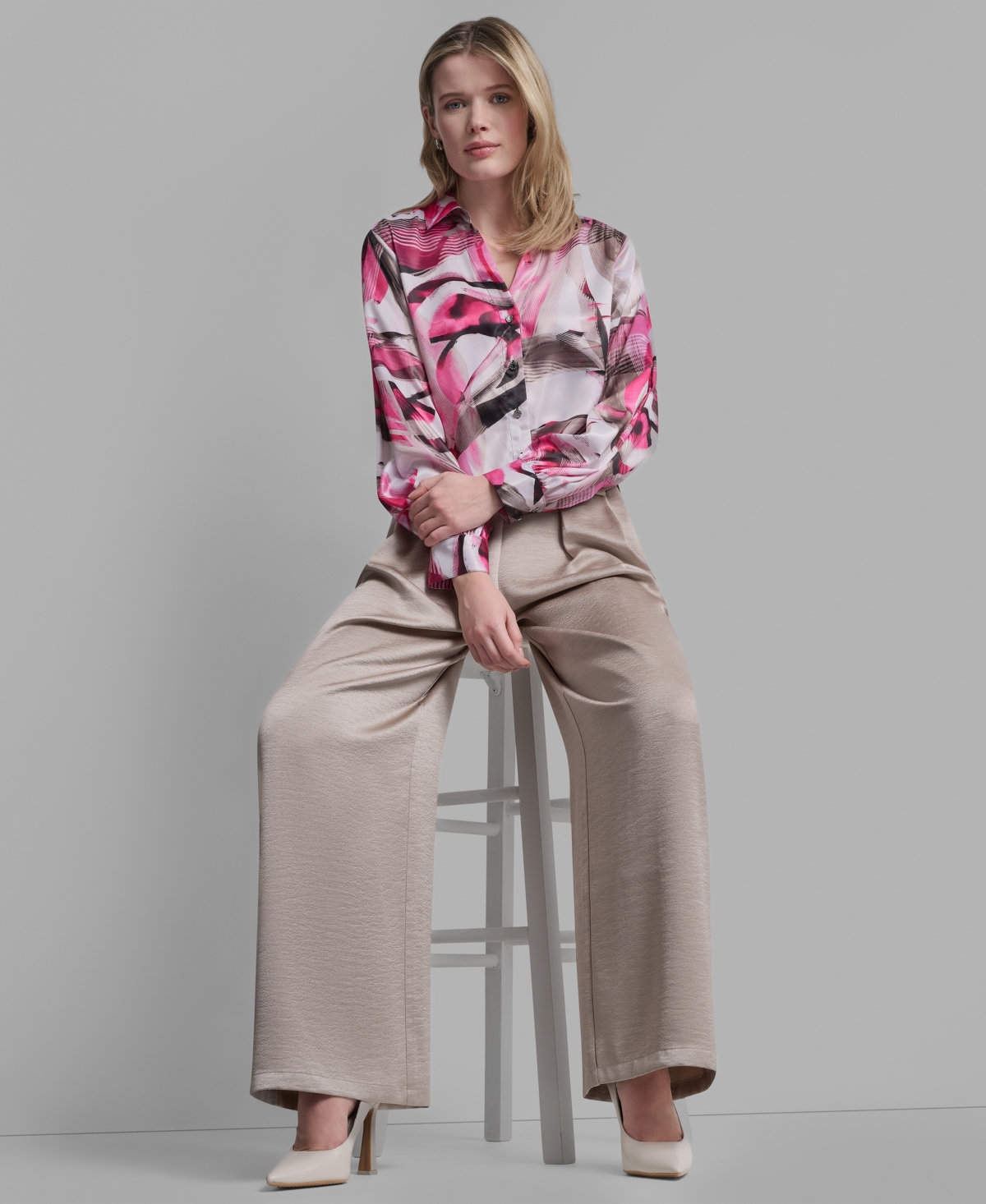 Dkny Women's Button-Down Abstract Print Shirt