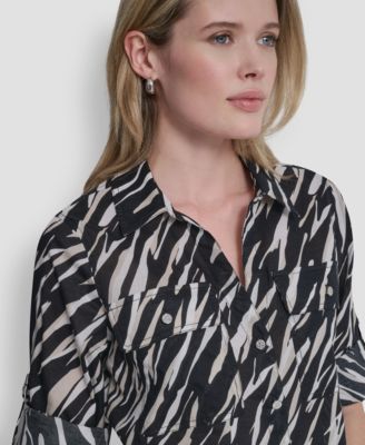 Women's Printed Long-Sleeve Shirt