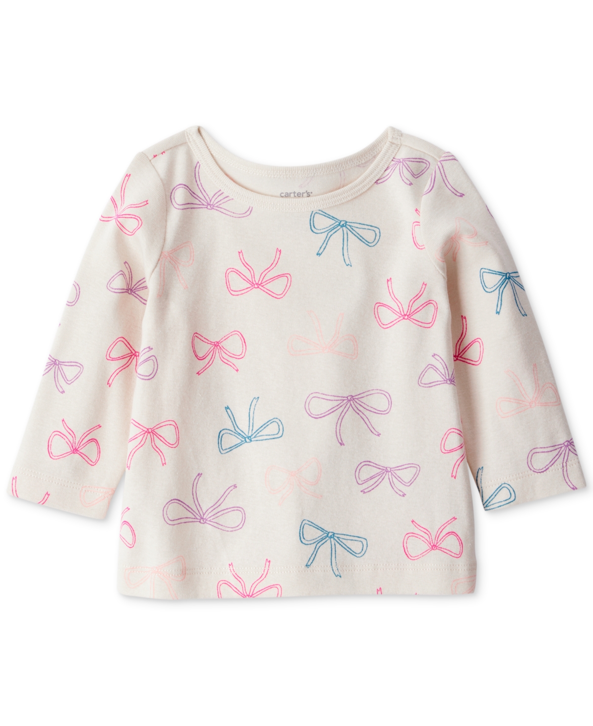 Carter's Baby Girls' Bow Heart Print Long-Sleeve T-Shirt, Jumper and Tights, 3-Piece Set