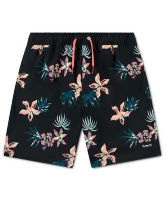 Boys' 8-18 Floral Pull-On Swim Trunks