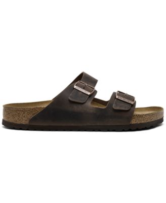 Men's Arizona Essentials Oiled Leather Two-Strap Sandals from Finish Line