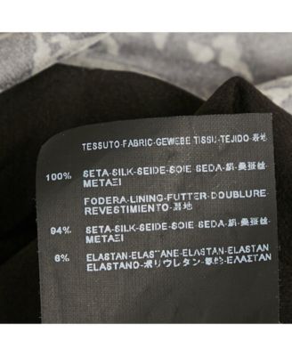 Women's Printed Silk Plunge Neck Mini Dress