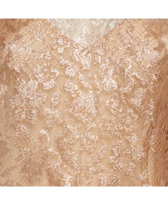 Womens Rose Gold Lace Mini Dress