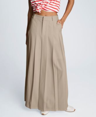 Women's A-line Pleated Maxi Skirt