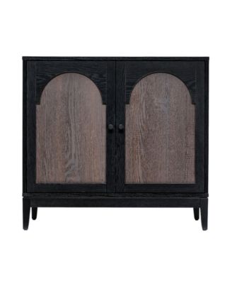 29.33" Wood Arch 2-Door Cabinet