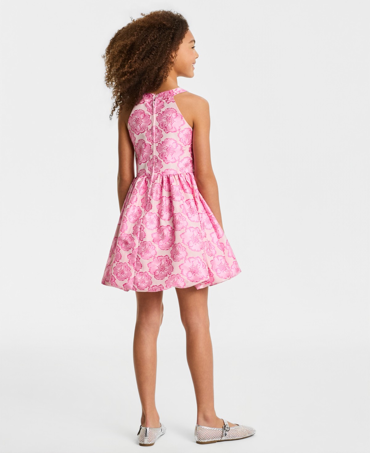 Детские Rare Editions Girls' 7-16 Floral Jacquard Halter Sleeveless Dress — фото 3
