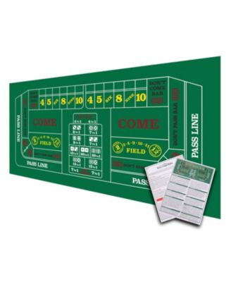 Texas Hold'em Poker Layout Felt with Instructions, Las Vegas Style Poker Game Tabletop Mat