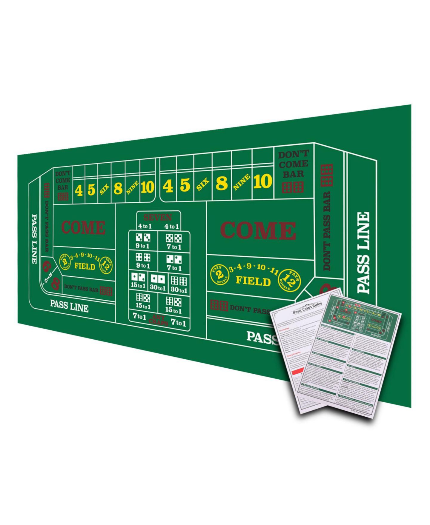 Детская настольная игра GSE Games & Sports Expert Texas Hold'em Poker Felt Board Game, от 14 лет, цвет: Craps — фото 1