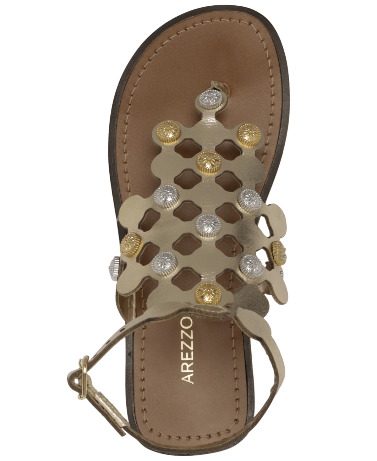 Arezzo Women's Haven Round Toe Flat Sandals