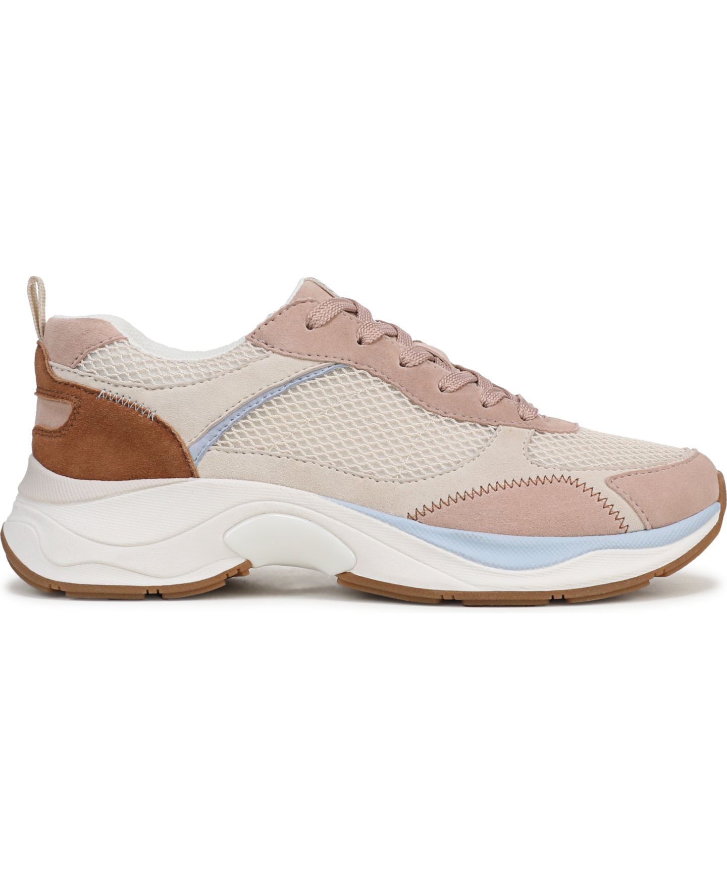 Женские кроссовки Naturalizer Zoie Lace-Up, цвет: Бежевый разноцветный сетчатый / Замшевый — фото 2