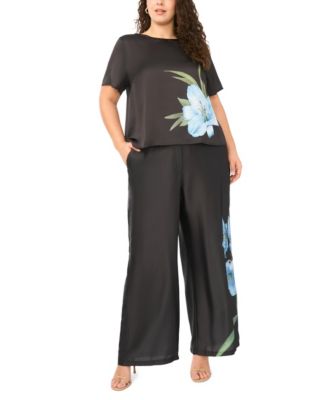 Plus Size Short-Sleeve Crew Neck Top