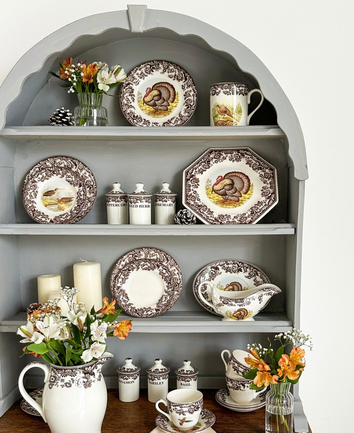 Spode Woodland Turkey Dinner Plates, Set of 4