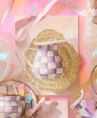 Violet Check Handmade Creamer