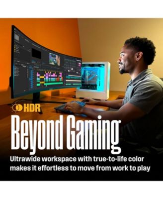 49" Curved Ultrawide Gaming Monitor, 144Hz, AMD FreeSync, R1800 Curve,Built-in Speakers