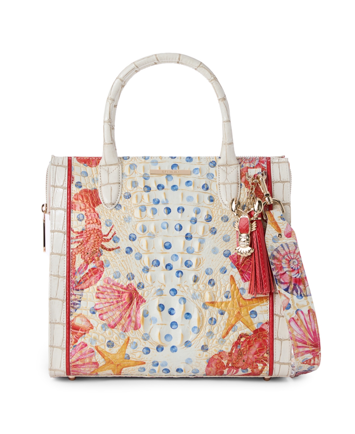 Brahmin Caroline Chattaway Zipper Satchel Bag