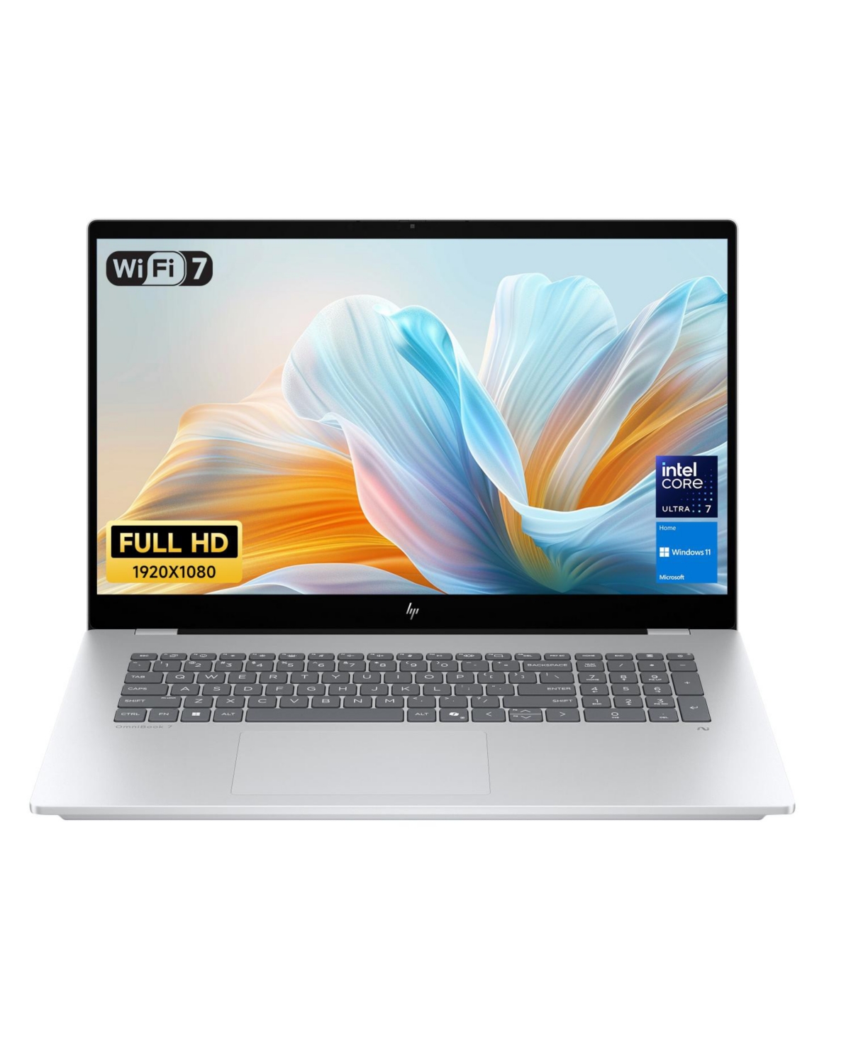 Hp OmniBook 7 17.3" Premium Traditional Laptop Intel Core Ultra 7 256V 16GB Ram Intel Arc 140V 512GB Ssd Storage Windows 11 Home Fhd 60Hz - Silve
