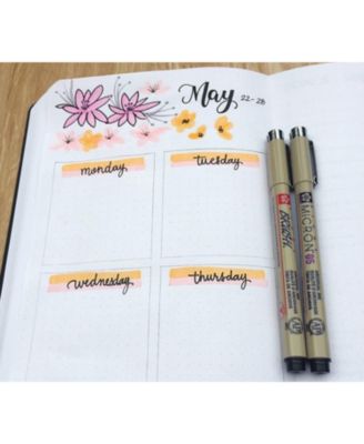 Pigma Micron Blister Card Ink Pen Set, Black, 8 Pack