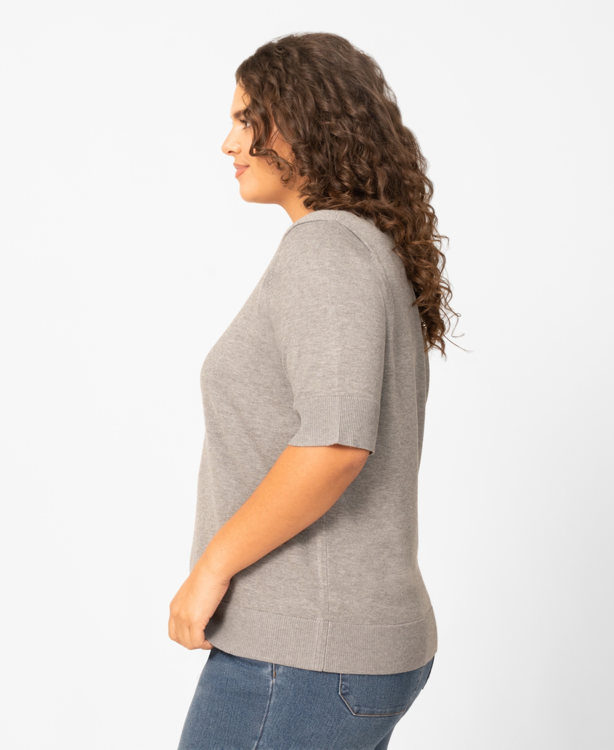 Melissa Paige Plus Whip Stitch Elbow-Sleeve Knit Sweater, Macy's Exclusive