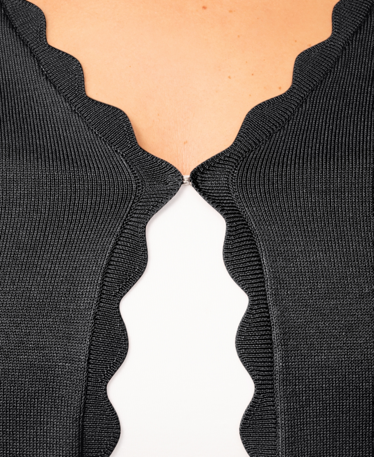 Melissa Paige Plus Scalloped Trim Button Front Cardigan, Macy's Exclusive