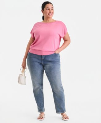 Plus Size Dolman-Sleeve Sweater