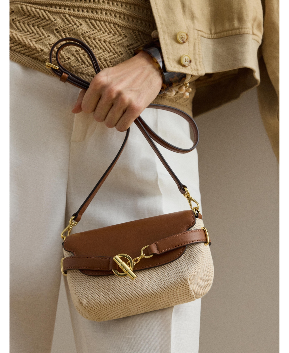 Lauren Ralph Lauren Canvas Mini Blaike Crossbody Bag