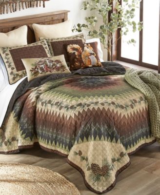 Pine Circle 3-Pc. Quilt Set, Queen