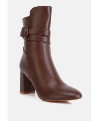 Cobra Womens Buckle Strap Embellished Ankle Boots