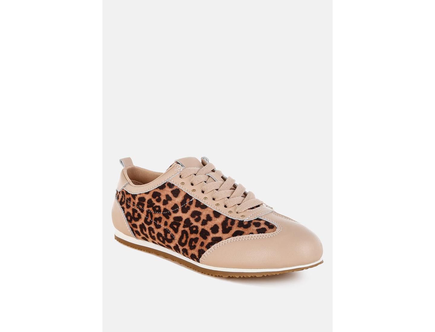 Женские кроссовки Rag & Co Narati Leopard Print Real Leather, цвет: Коричневый — фото 4