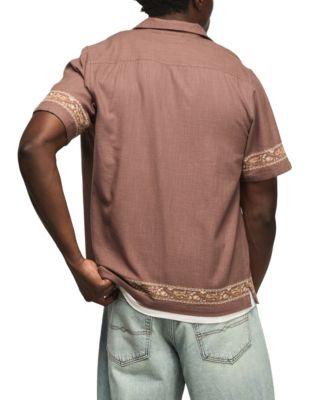 Men's Detailed Camp Collar Short Sleeve
