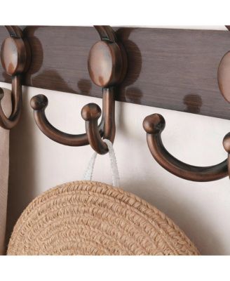 Heavy Duty 5-Tri Hook Wall Rack for Coats, Hats, Towels, Entryway