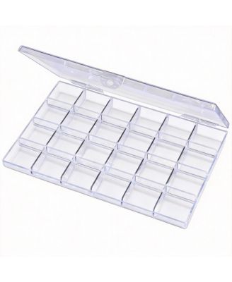 24-Compartment Clear Organizer for Jewelry and Small Supplies