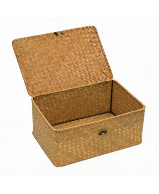 Seagrass Storage Basket with Lid