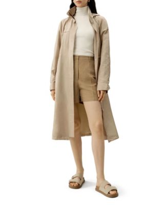 Women's Silk Taffeta Water-Repellent Urban Coat